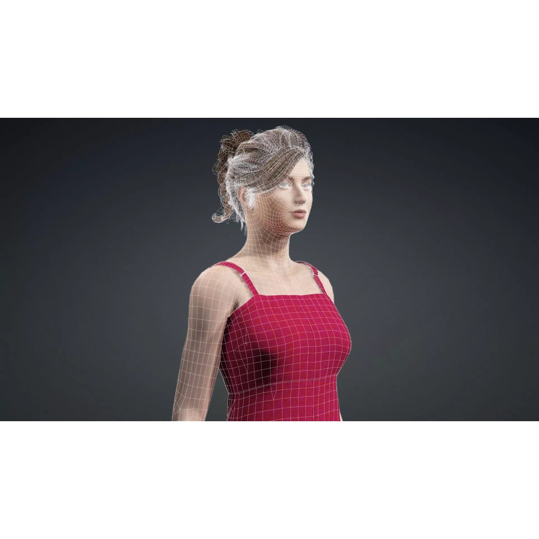 Beautiful Female Character 3D Model – Realistic Rigged Asset, FBX - View 19