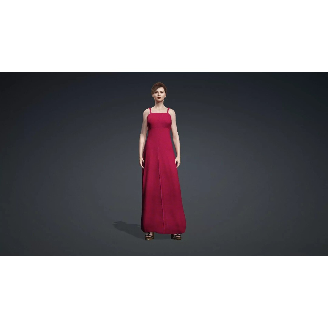 Beautiful Female Character 3D Model – Realistic Rigged Asset, FBX - View 3