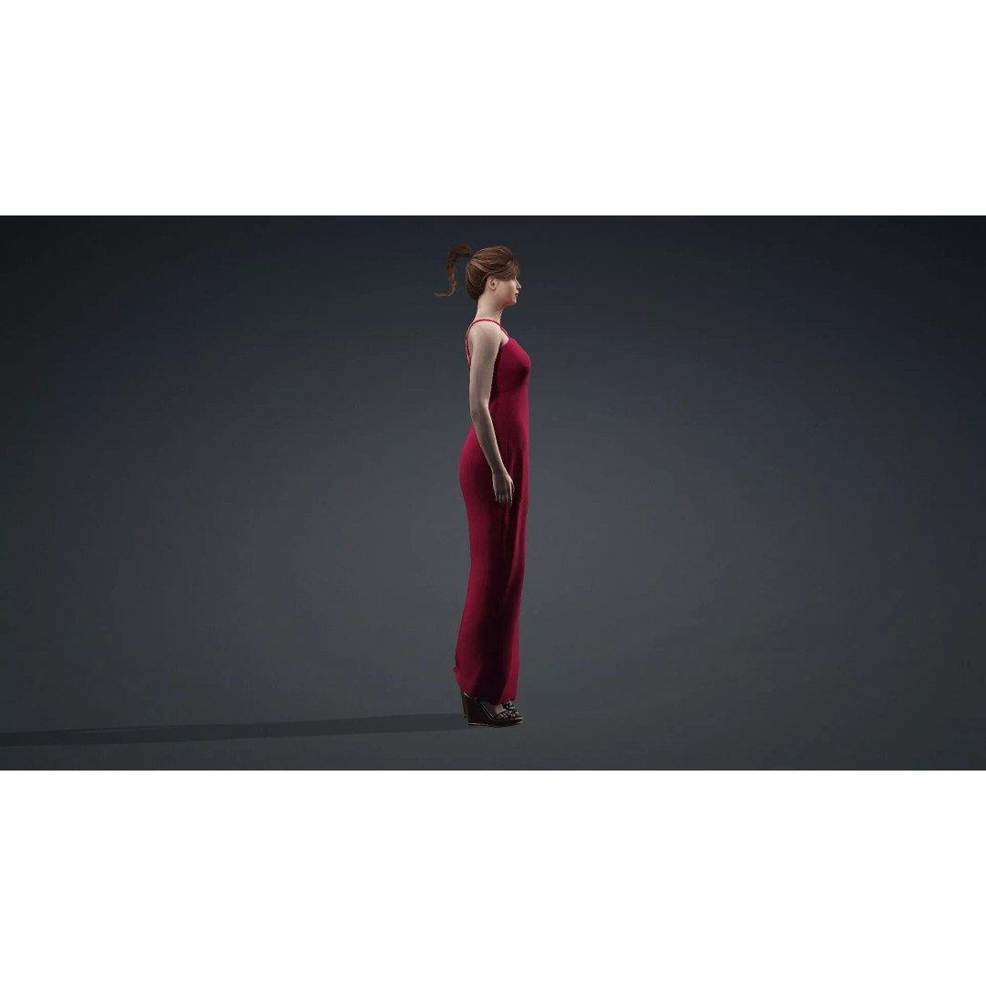 Beautiful Female Character 3D Model – Realistic Rigged Asset, FBX - View 4