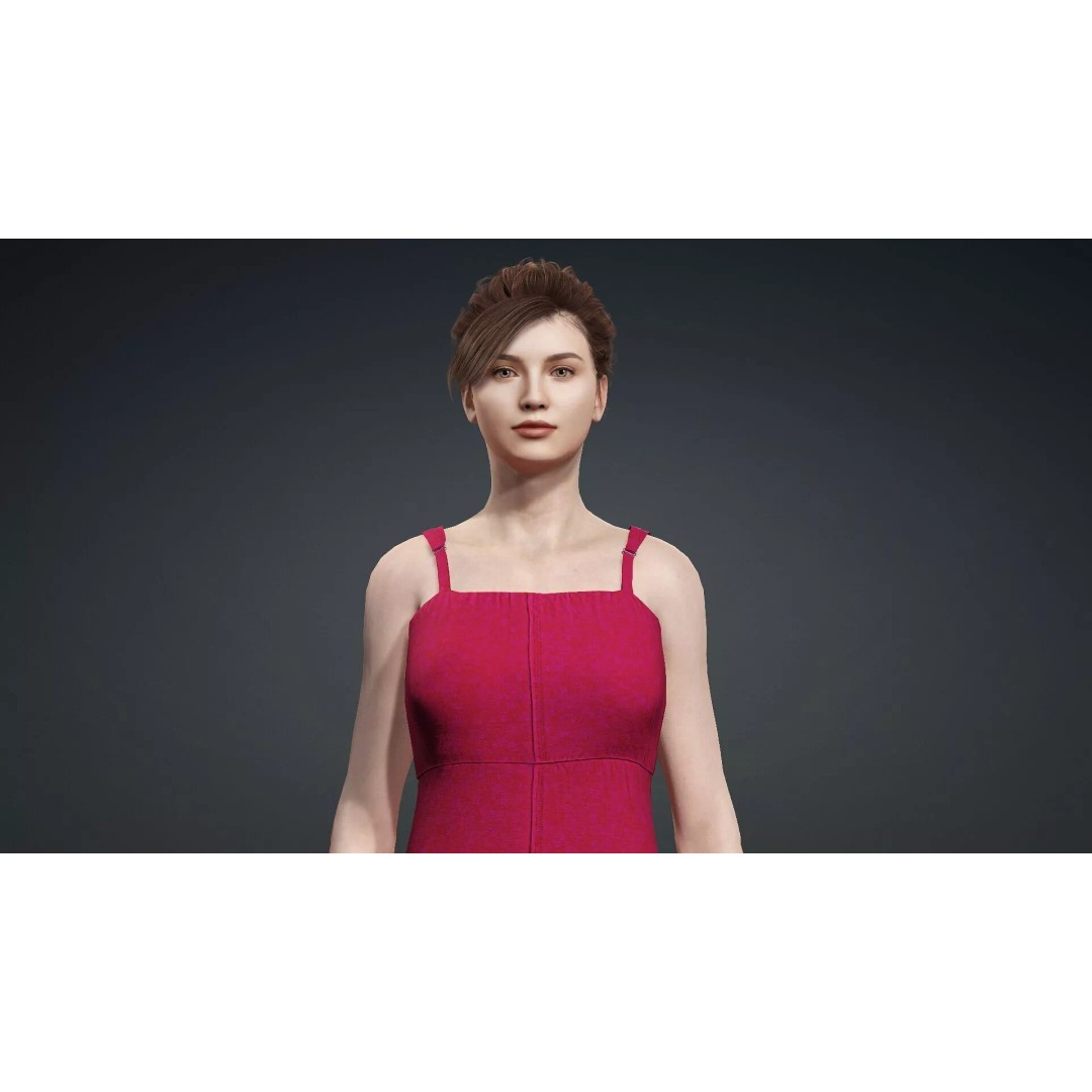 Beautiful Female Character 3D Model – Realistic Rigged Asset, FBX - View 8