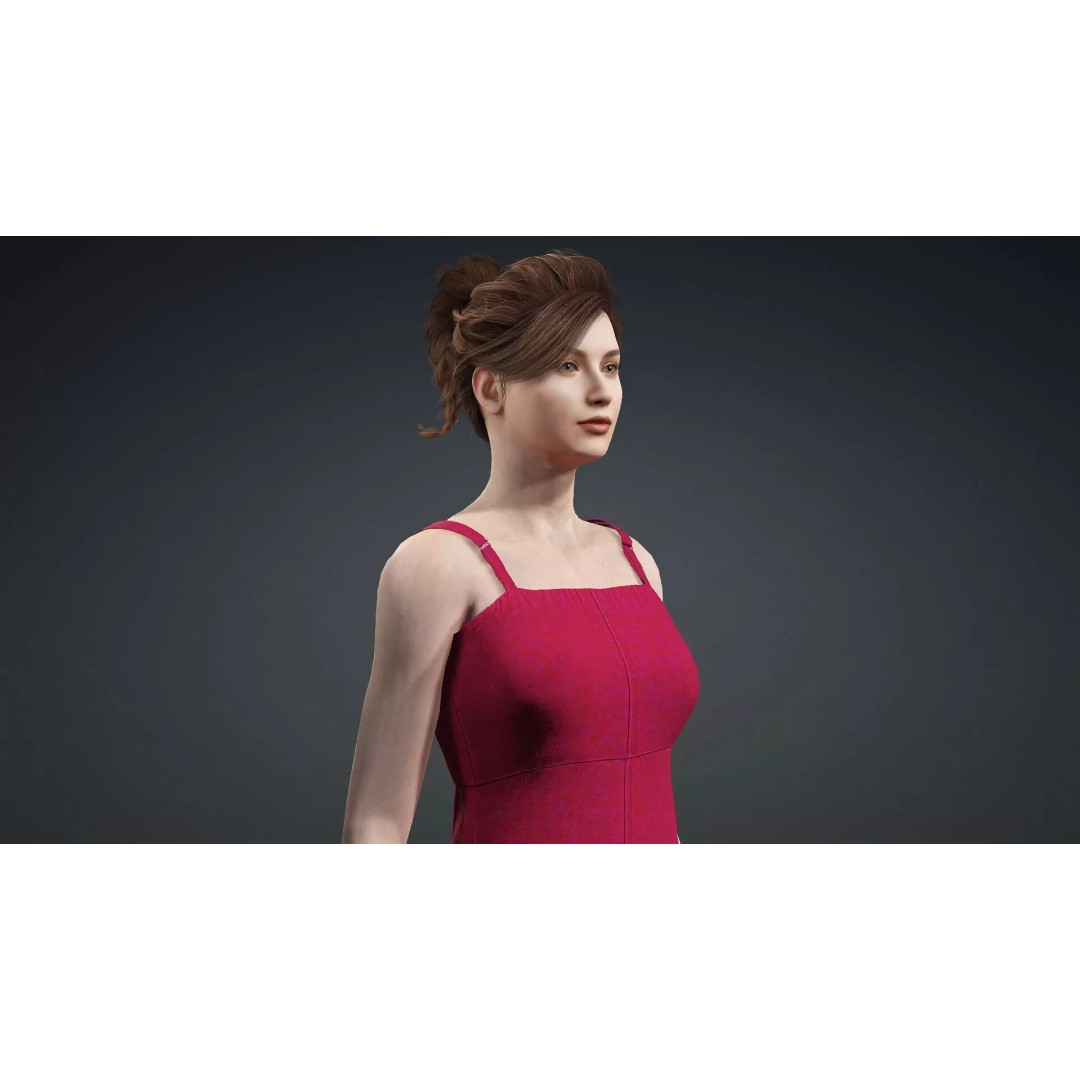 Beautiful Female Character 3D Model – Realistic Rigged Asset, FBX - View 9