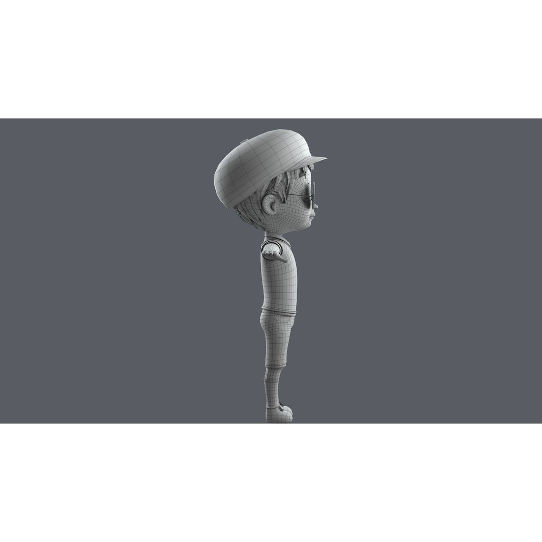 Cartoon Boy 3D Model – Low Poly Character, FBX, Game Ready - View 26