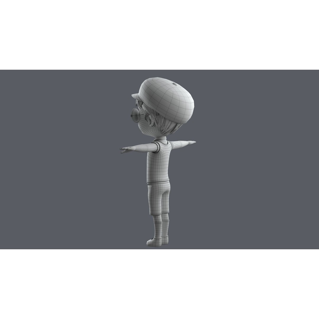 Cartoon Boy 3D Model – Low Poly Character, FBX, Game Ready - View 29