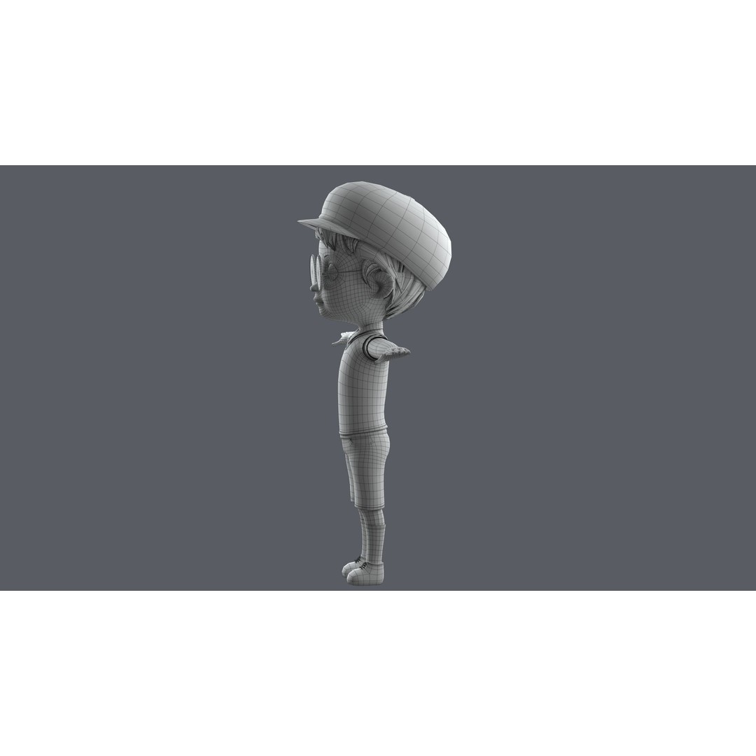 Cartoon Boy 3D Model – Low Poly Character, FBX, Game Ready - View 30