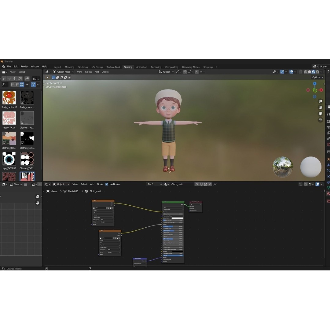 Cartoon Boy 3D Model – Low Poly Character, FBX, Game Ready - View 35