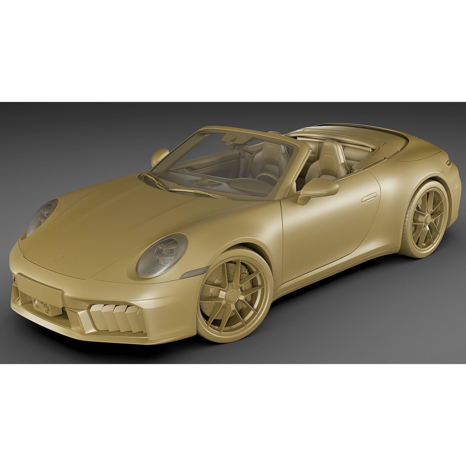 Porsche 911 Carrera GTS Cabriolet - High-Poly 3D Model - View 37