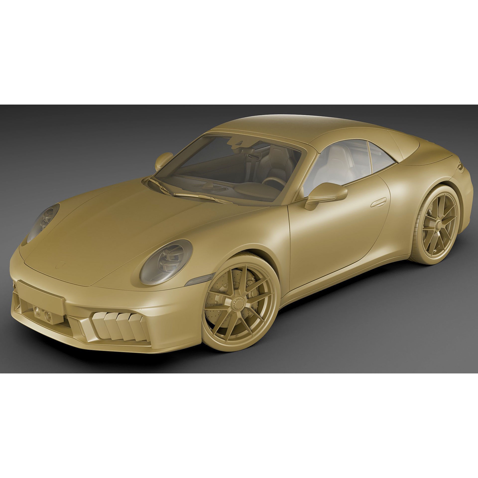Porsche 911 Carrera GTS Cabriolet - High-Poly 3D Model - View 38