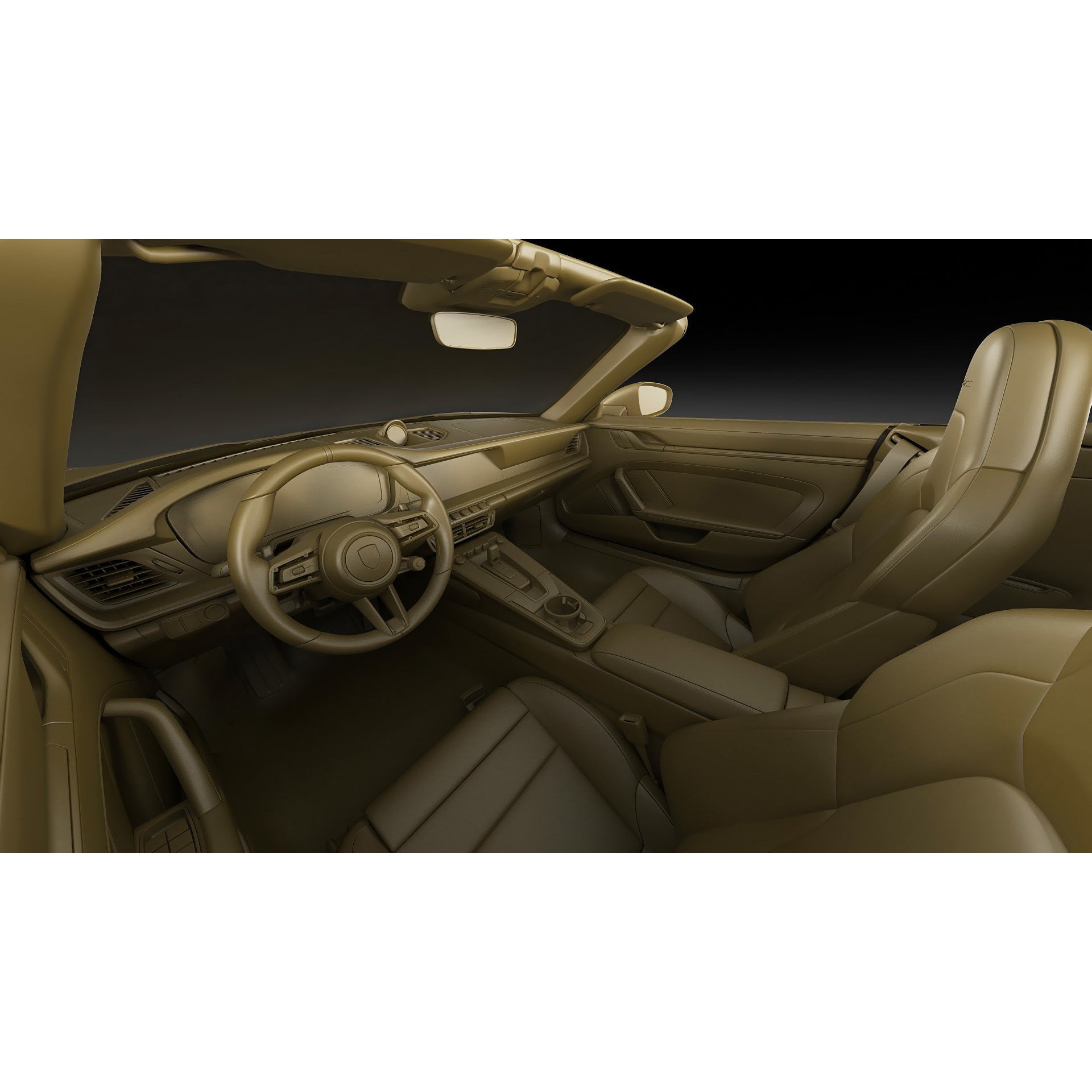 Porsche 911 Carrera GTS Cabriolet - High-Poly 3D Model - View 41