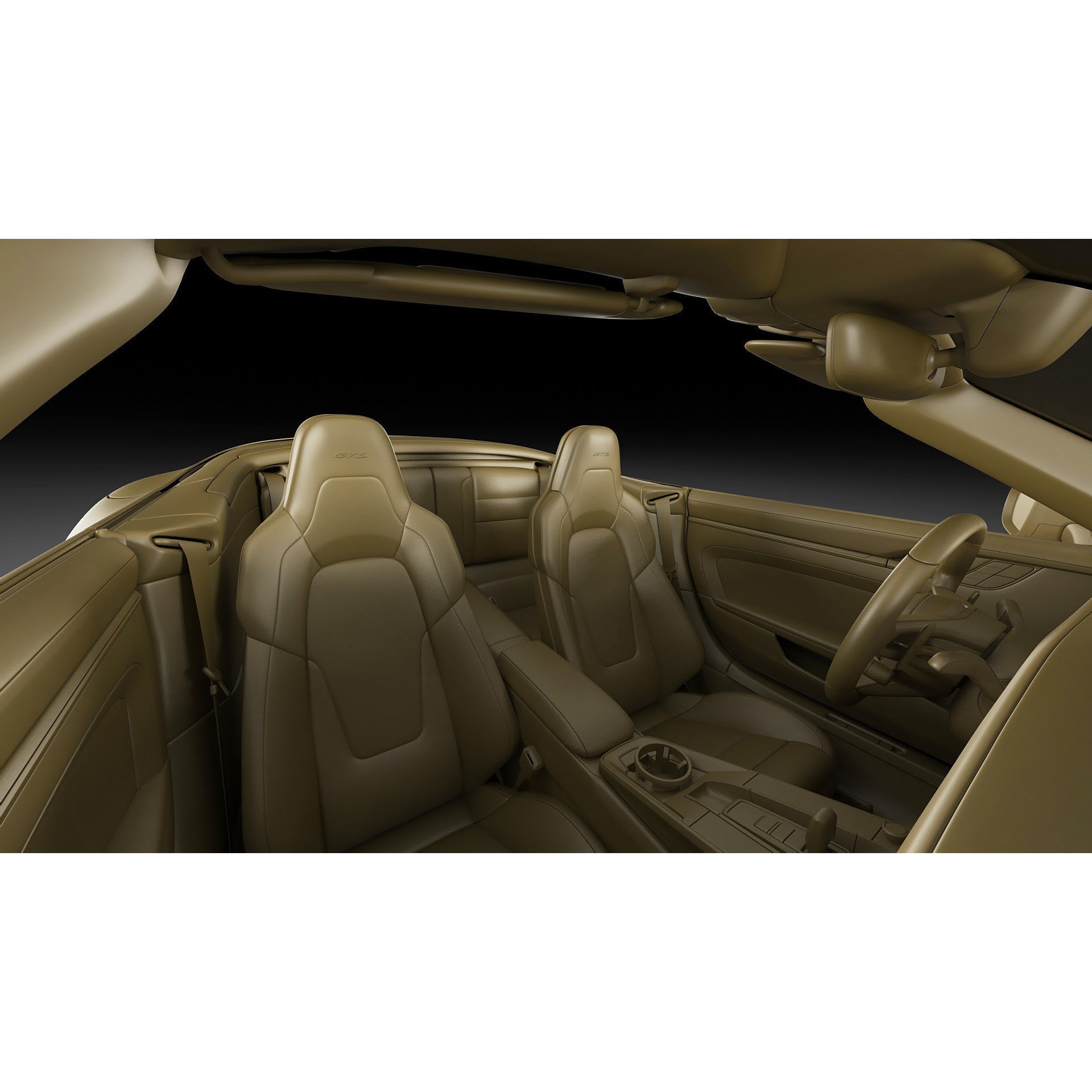 Porsche 911 Carrera GTS Cabriolet - High-Poly 3D Model - View 42