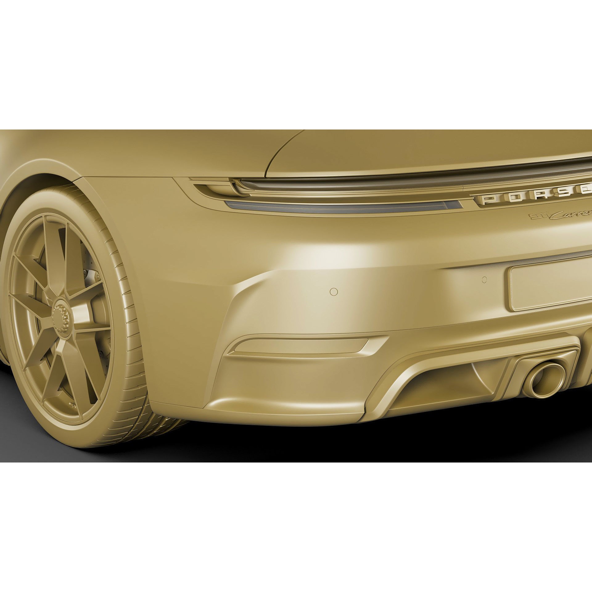 Porsche 911 Carrera GTS Cabriolet - High-Poly 3D Model - View 45