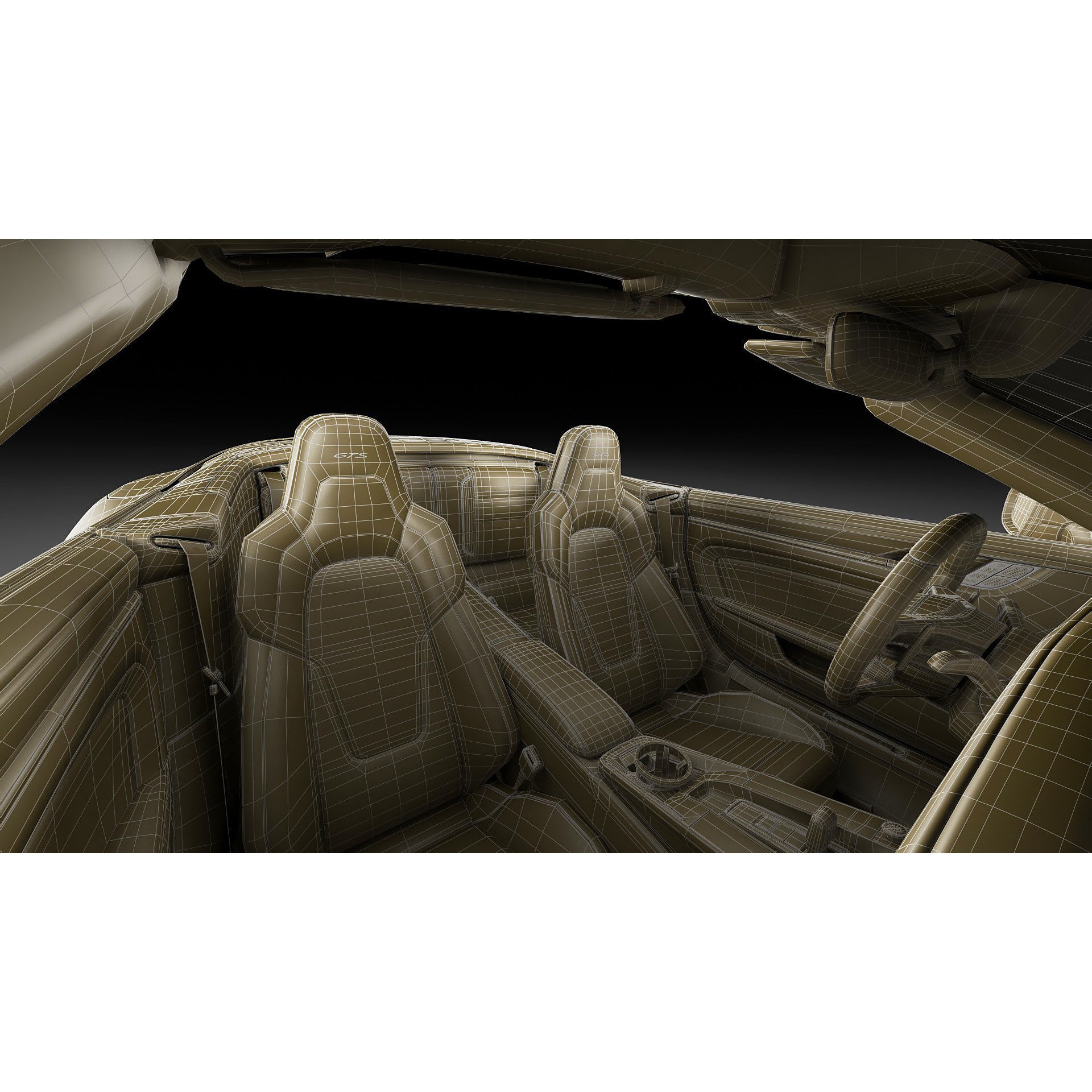 Porsche 911 Carrera GTS Cabriolet - High-Poly 3D Model - View 49