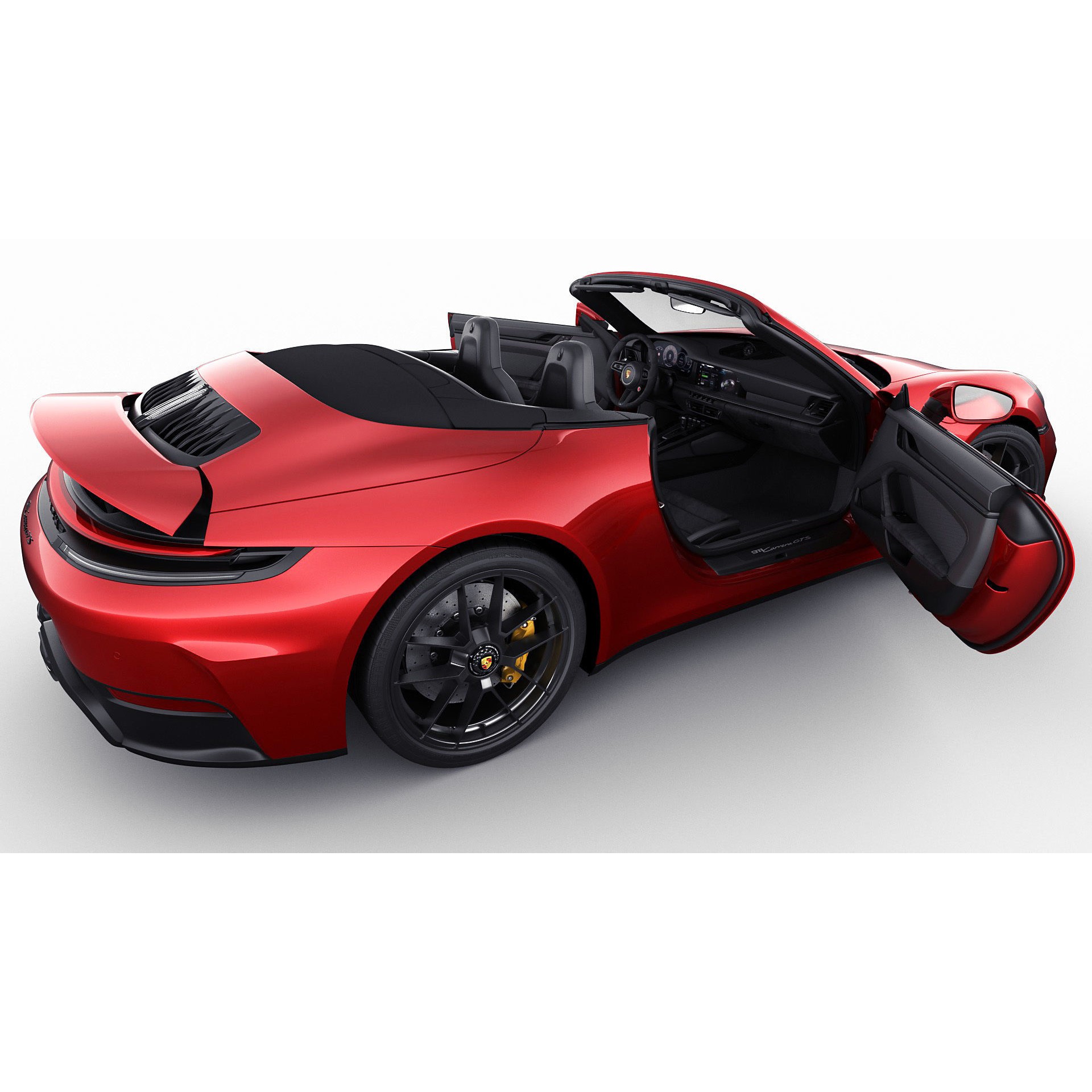 Porsche 911 Carrera GTS Cabriolet - High-Poly 3D Model - View 5