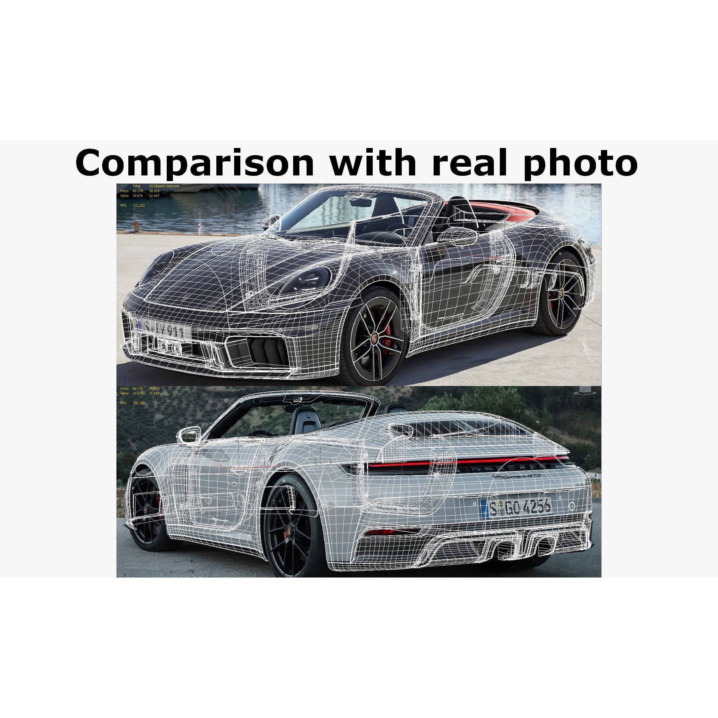 Porsche 911 Carrera GTS Cabriolet - High-Poly 3D Model - View 50