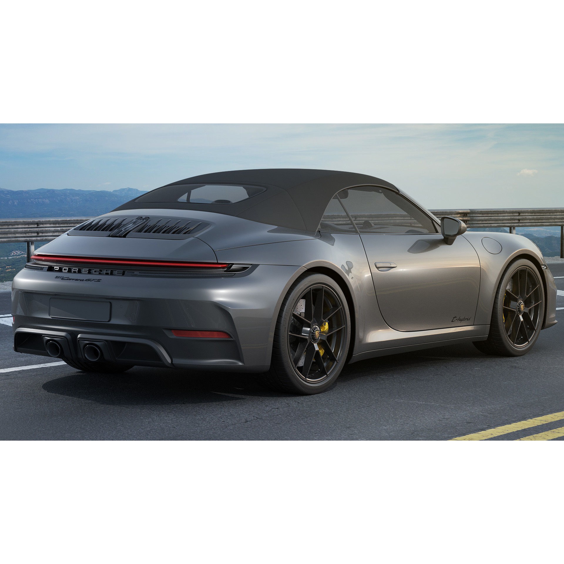 Porsche 911 Carrera GTS Cabriolet - High-Poly 3D Model - View 8