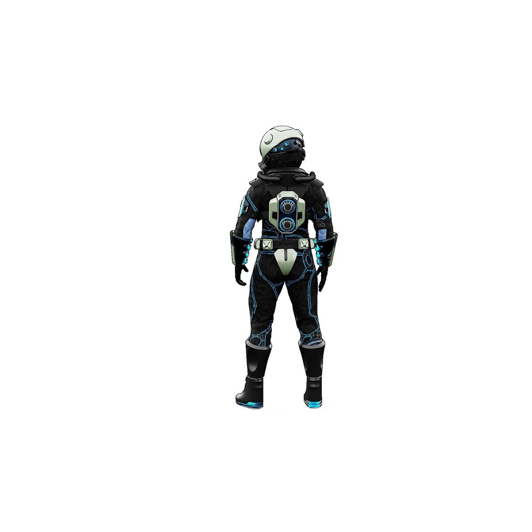 Cyber Astronaut-F 3D Model – Rigged Sci-Fi Character for Animation - View 14