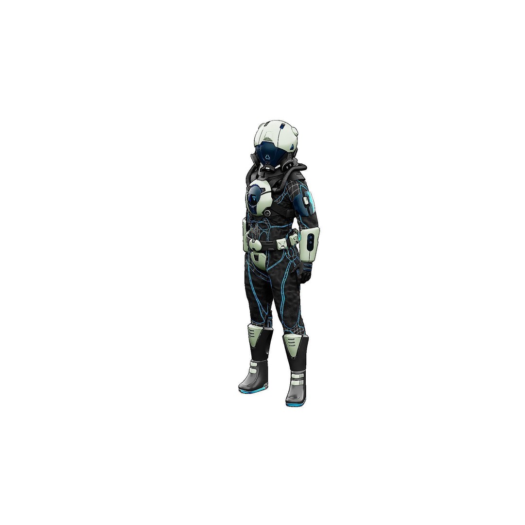Cyber Astronaut-F 3D Model – Rigged Sci-Fi Character for Animation - View 21
