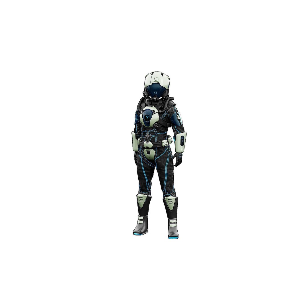Cyber Astronaut-F 3D Model – Rigged Sci-Fi Character for Animation - View 22