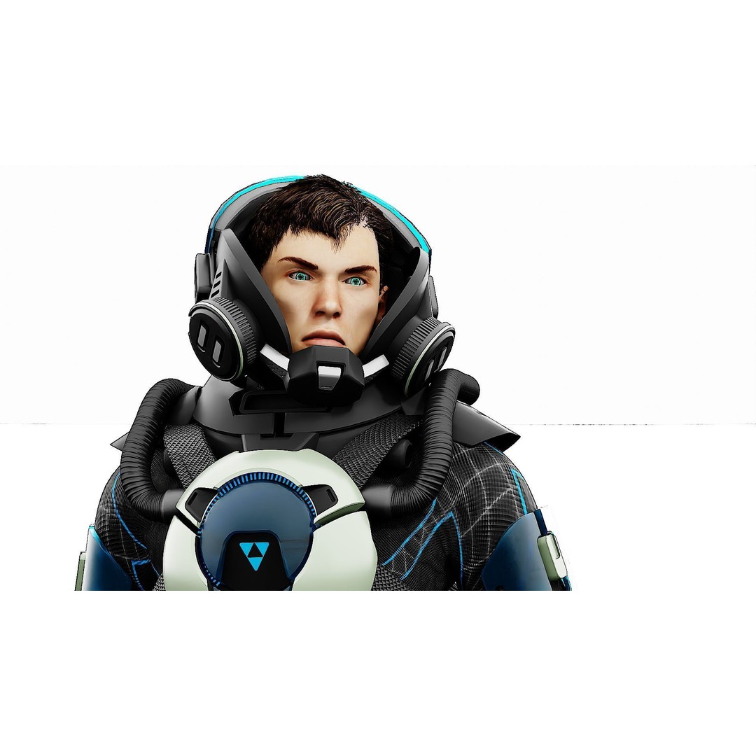 Cyber Astronaut-F 3D Model – Rigged Sci-Fi Character for Animation - View 25