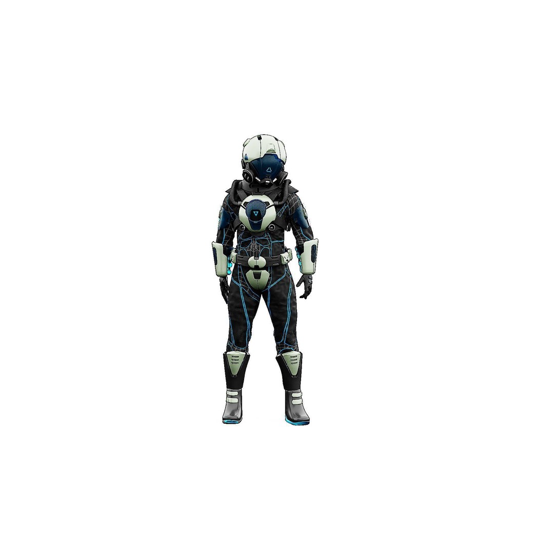 Cyber Astronaut-F 3D Model – Rigged Sci-Fi Character for Animation - View 4