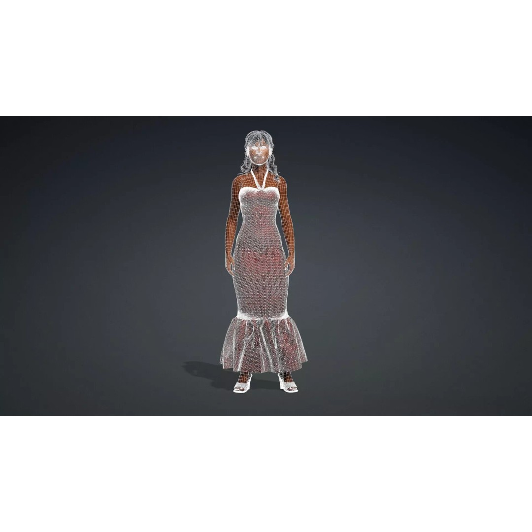 Black Woman Character 3D Model – Realistic Rigged Asset, FBX - View 13