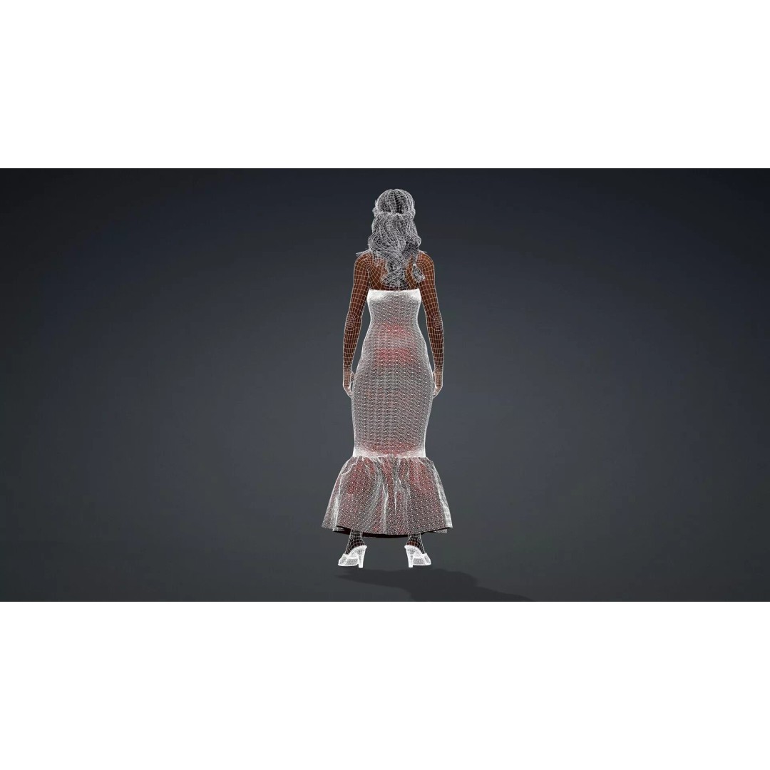 Black Woman Character 3D Model – Realistic Rigged Asset, FBX - View 16