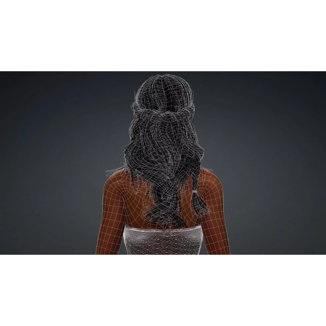 Black Woman Character 3D Model – Realistic Rigged Asset, FBX - View 17