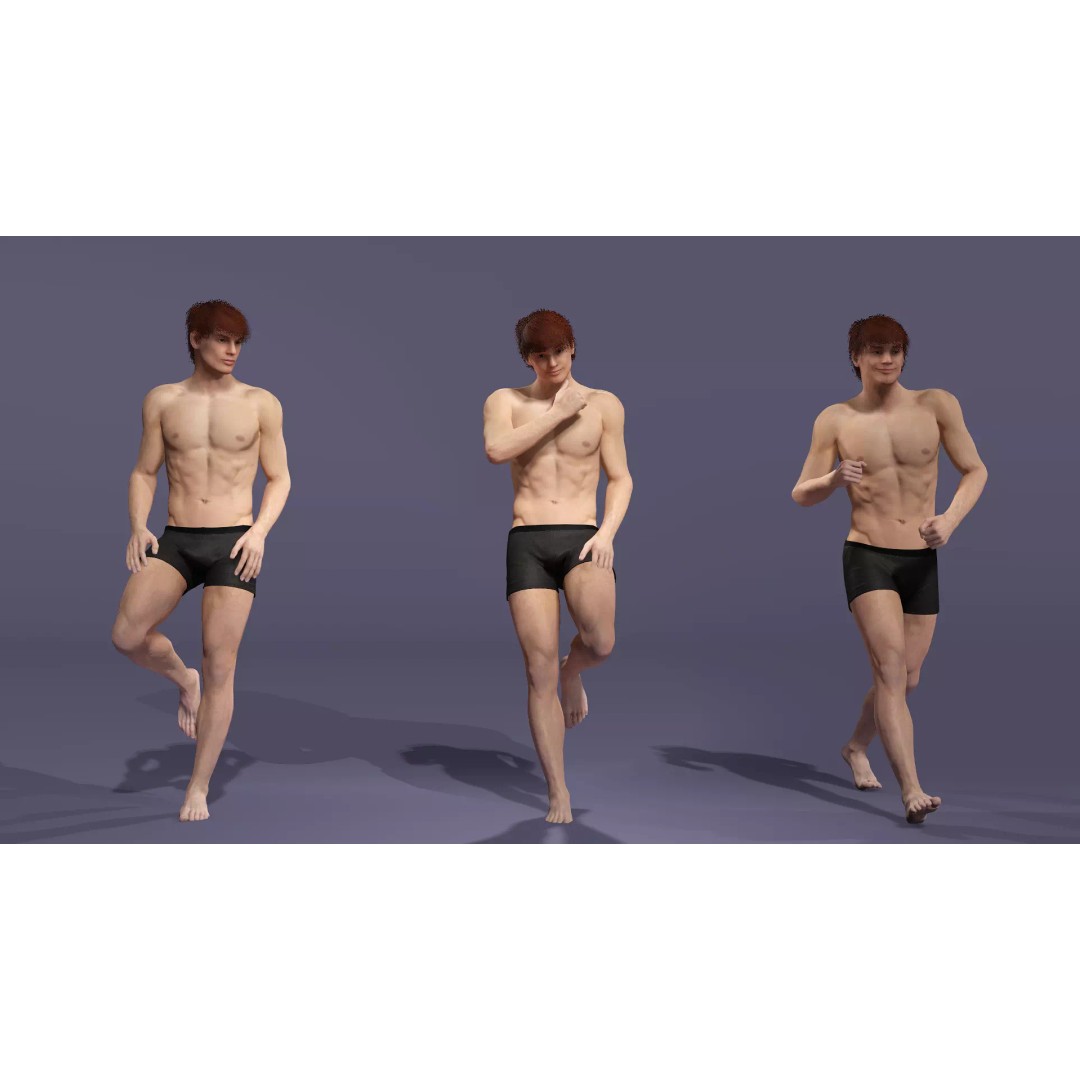 Realistic Male Character 3D Model – Fully Rigged with Facial Expressions, FBX & Blender - View 5