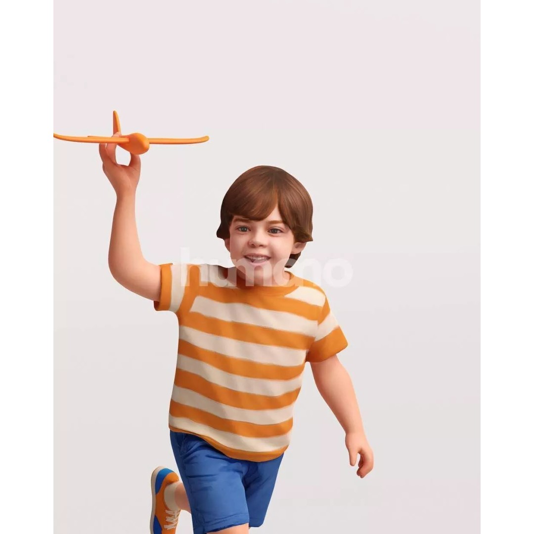 Naturally Posed 3D Model – High Quality PBR Character, FBX, OBJ - View 10
