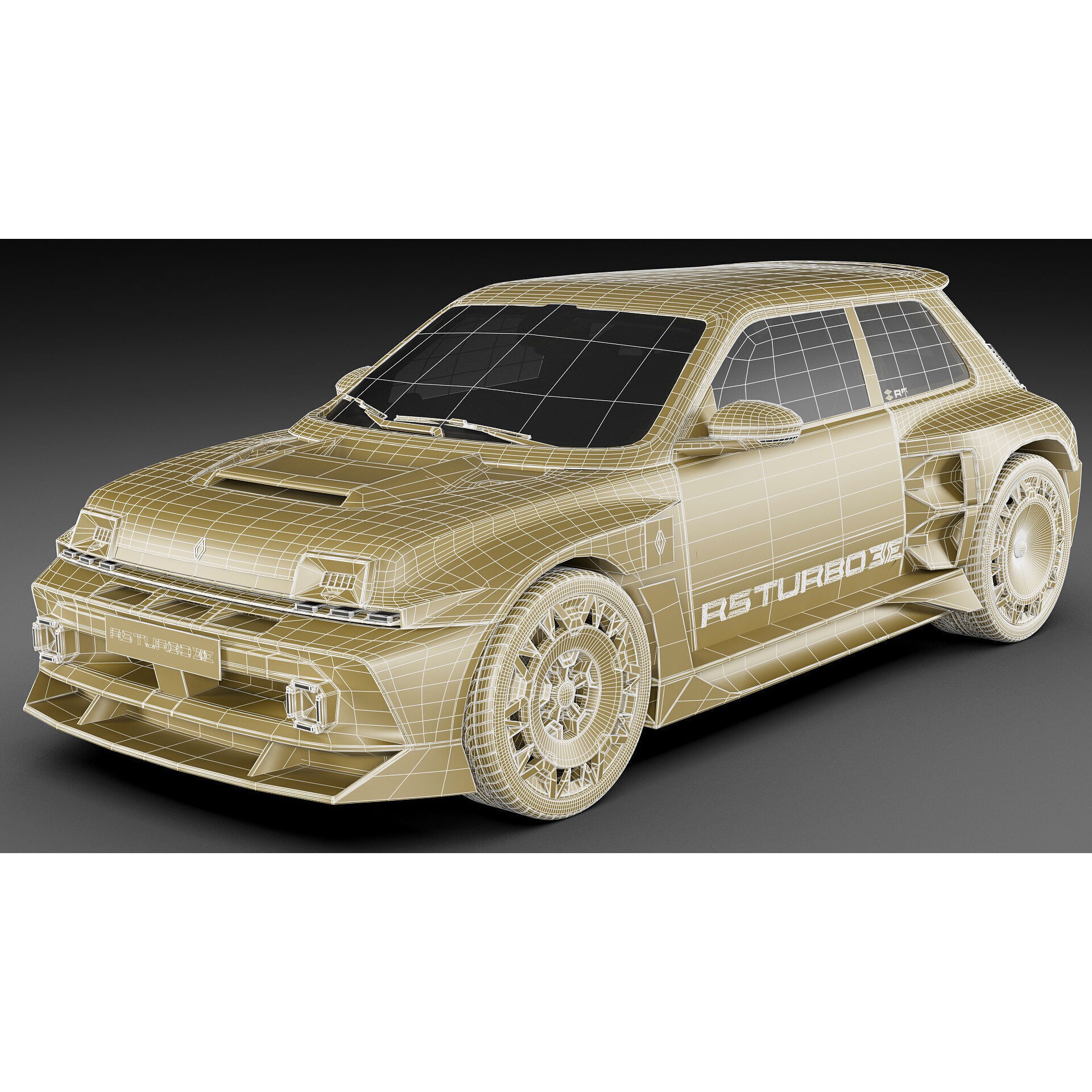 Renault 5 Turbo 3E 2027 - Game-Ready 3D Model - View 36