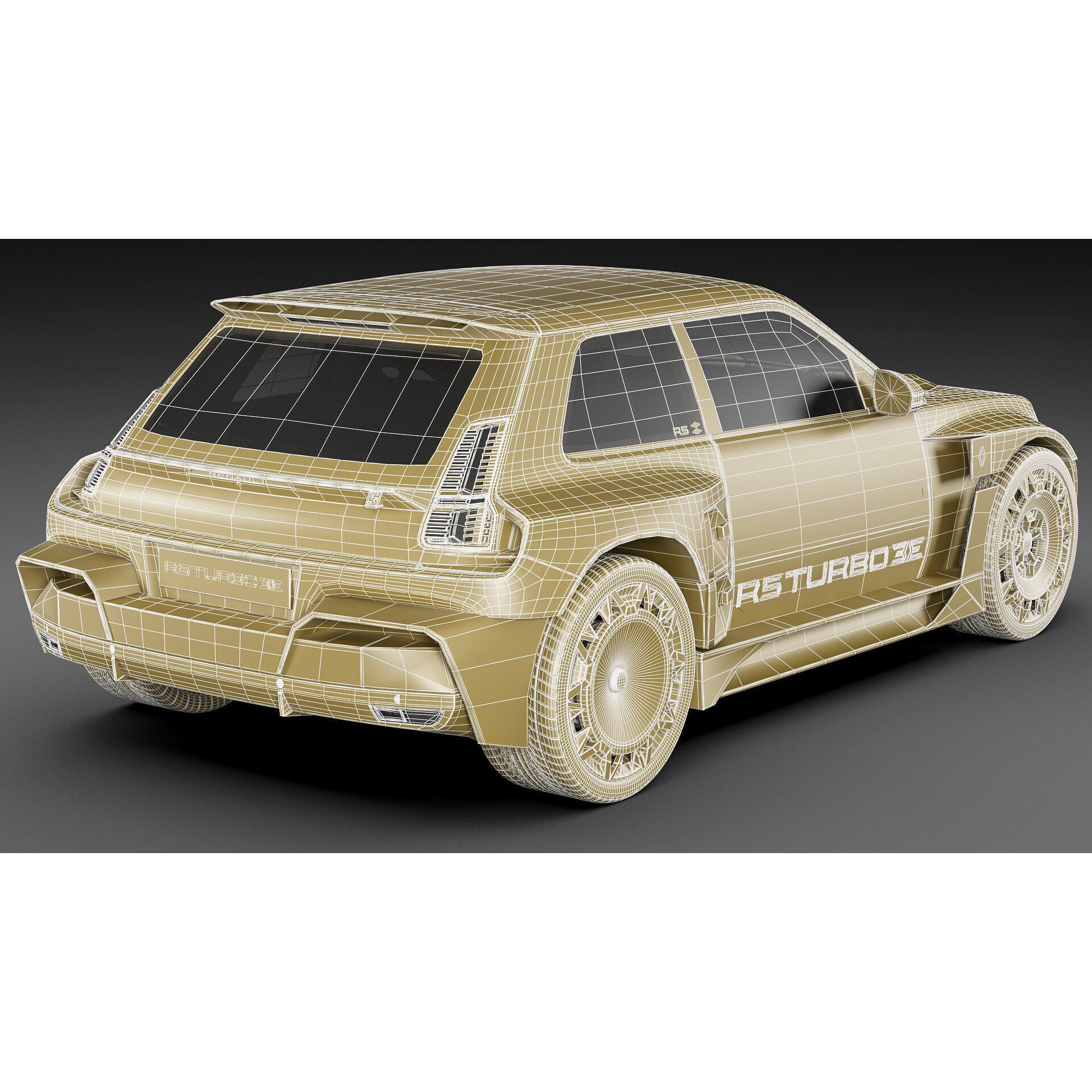 Renault 5 Turbo 3E 2027 - Game-Ready 3D Model - View 37