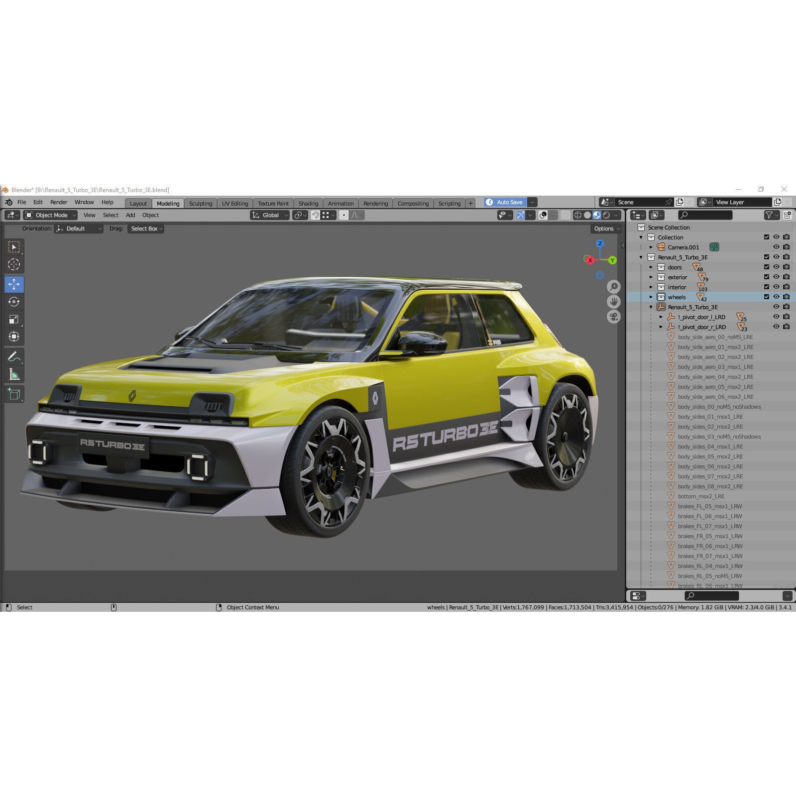 Renault 5 Turbo 3E 2027 - Game-Ready 3D Model - View 44