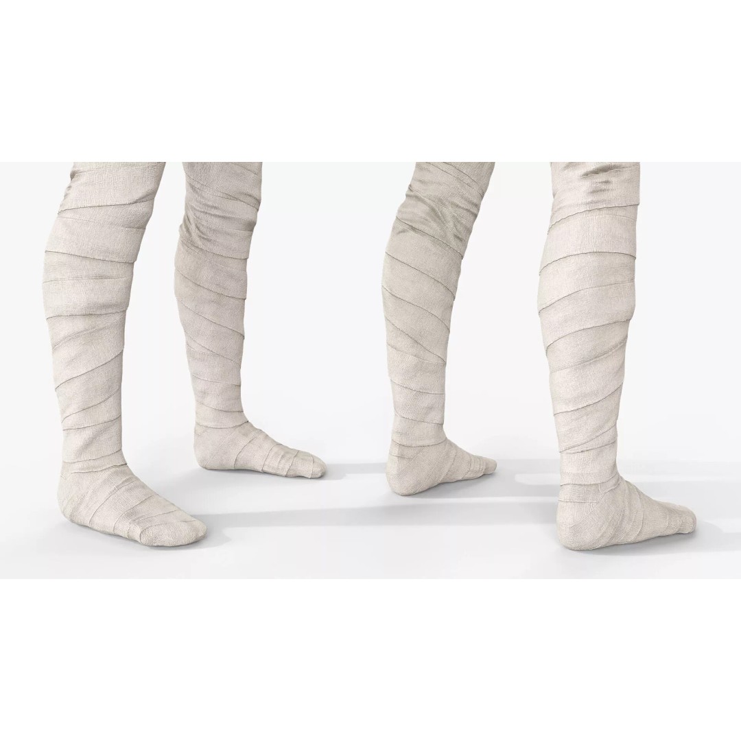 Mummy 3D Model – Rigged Character in Clean Bandage, FBX & OBJ - View 7