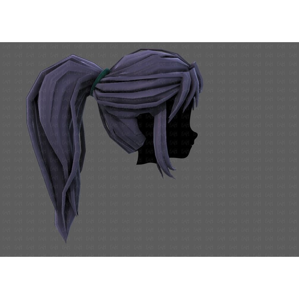 3D Girl Hair Model – Low Poly Cartoon Hairstyle for Animation, FBX - View 21