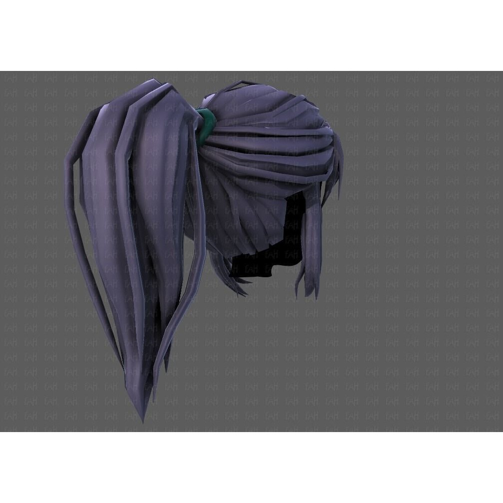 3D Girl Hair Model – Low Poly Cartoon Hairstyle for Animation, FBX - View 22