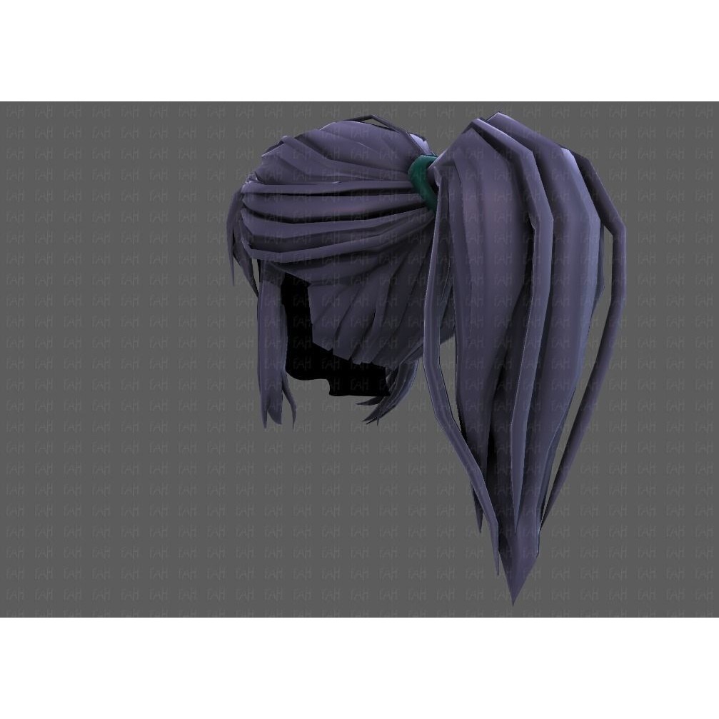 3D Girl Hair Model – Low Poly Cartoon Hairstyle for Animation, FBX - View 24