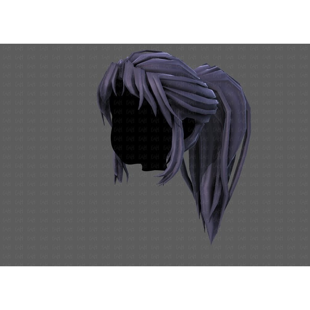 3D Girl Hair Model – Low Poly Cartoon Hairstyle for Animation, FBX - View 26