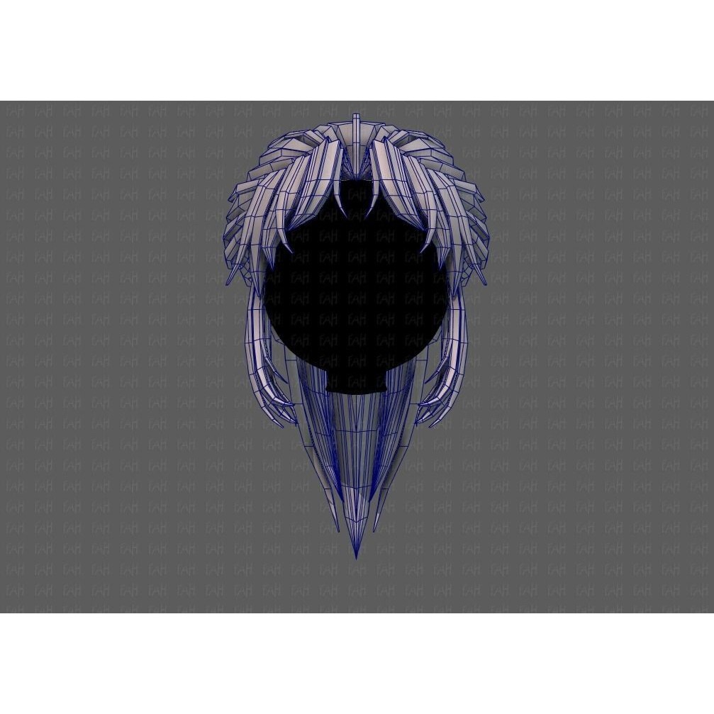 3D Girl Hair Model – Low Poly Cartoon Hairstyle for Animation, FBX - View 27