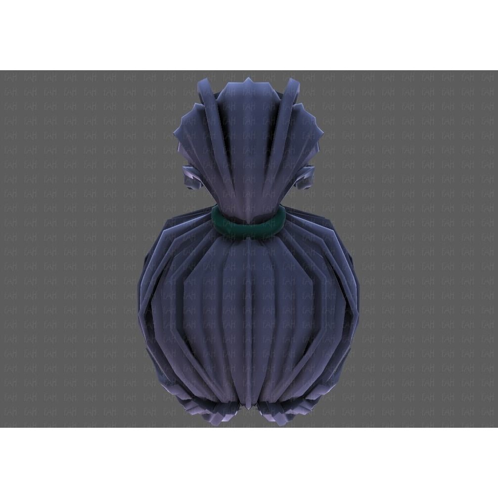 3D Girl Hair Model – Low Poly Cartoon Hairstyle for Animation, FBX - View 37