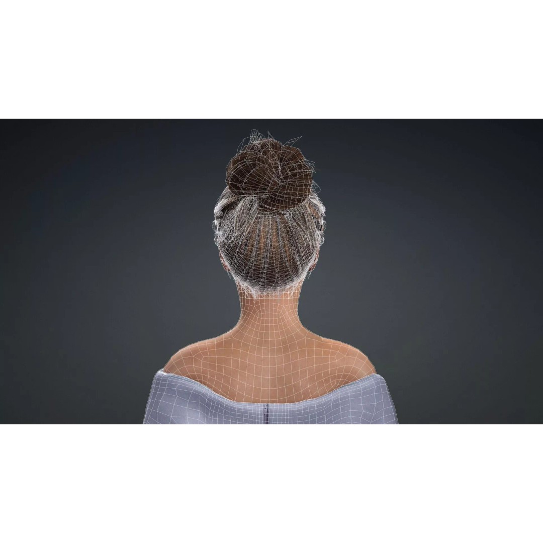 Fashion Woman Character 3D Model – Elegant Rigged Asset, FBX - View 17