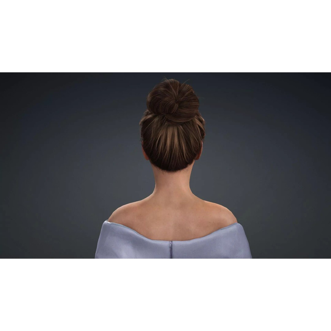 Fashion Woman Character 3D Model – Elegant Rigged Asset, FBX - View 7