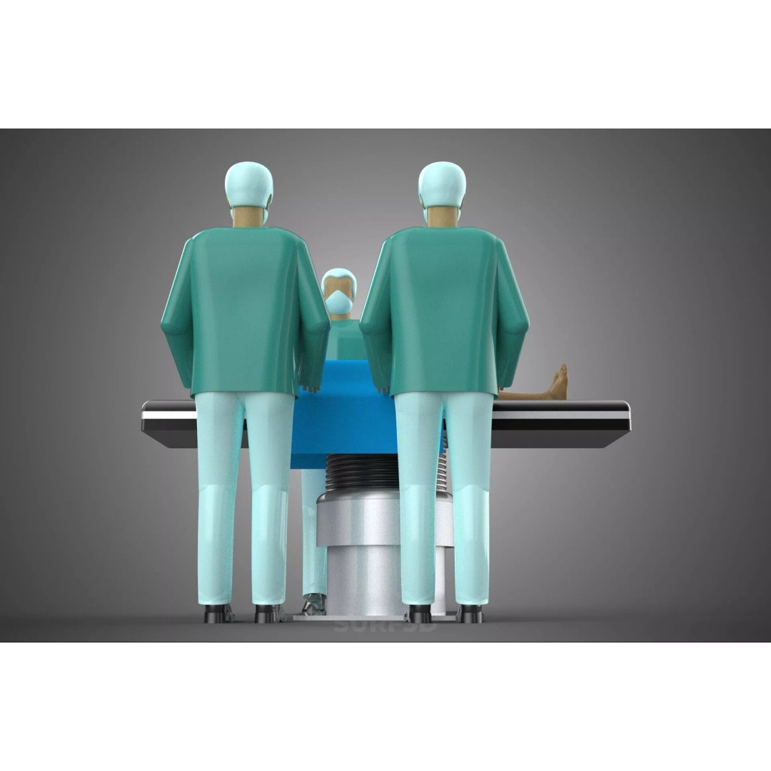 Medical Team 3D Model – High-Detail Surgeon and Patient Scene, FBX - View 16