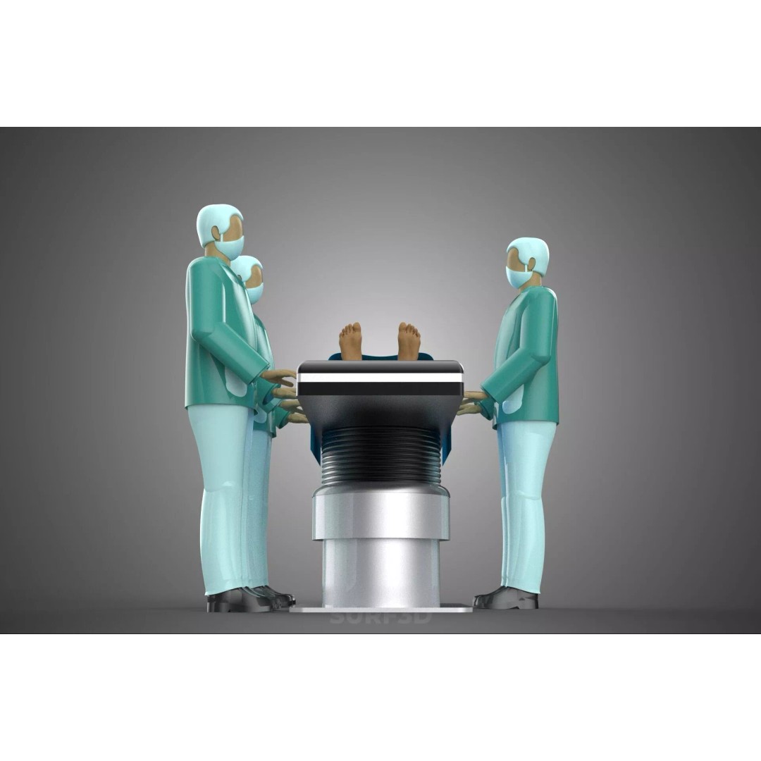 Medical Team 3D Model – High-Detail Surgeon and Patient Scene, FBX - View 18