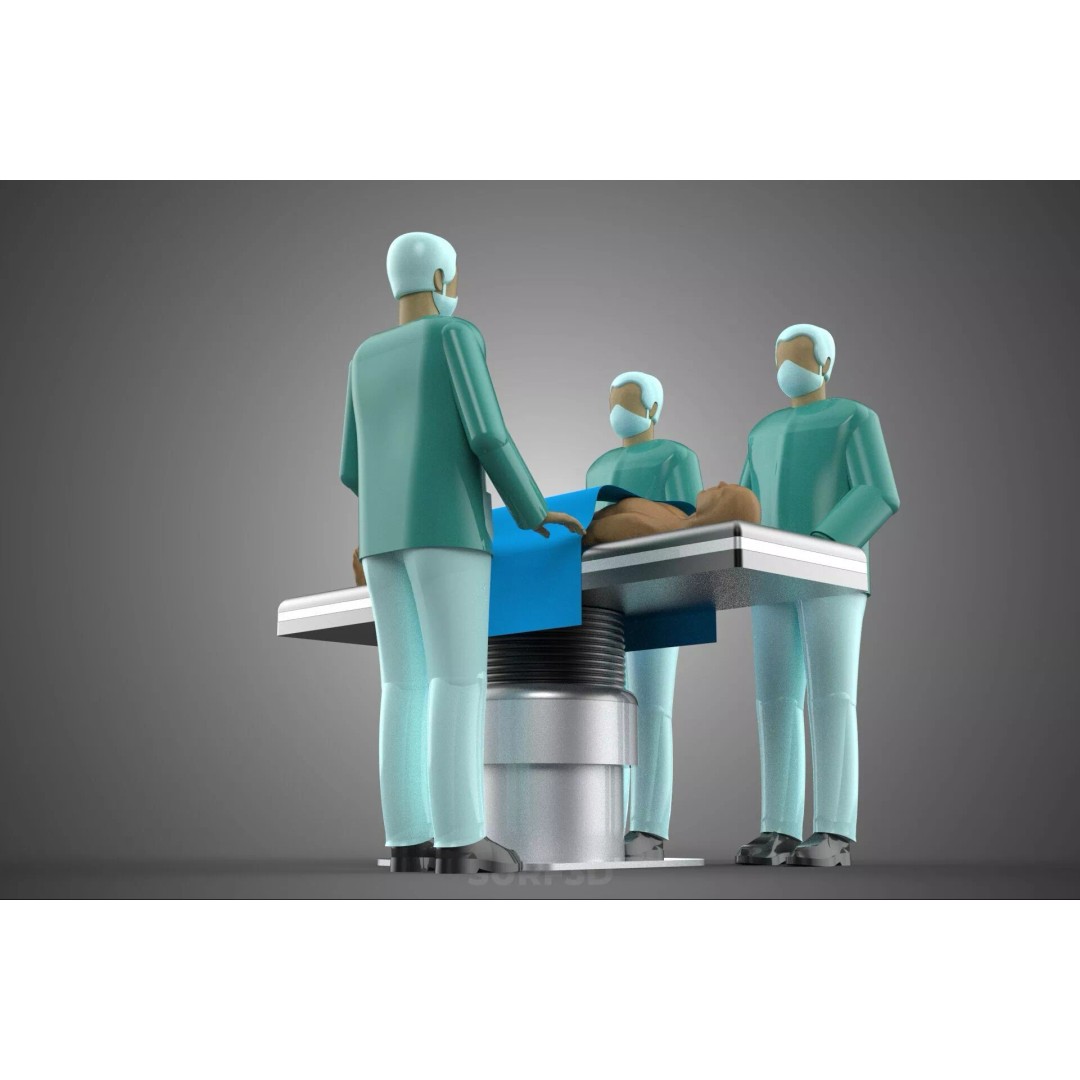 Medical Team 3D Model – High-Detail Surgeon and Patient Scene, FBX - View 21