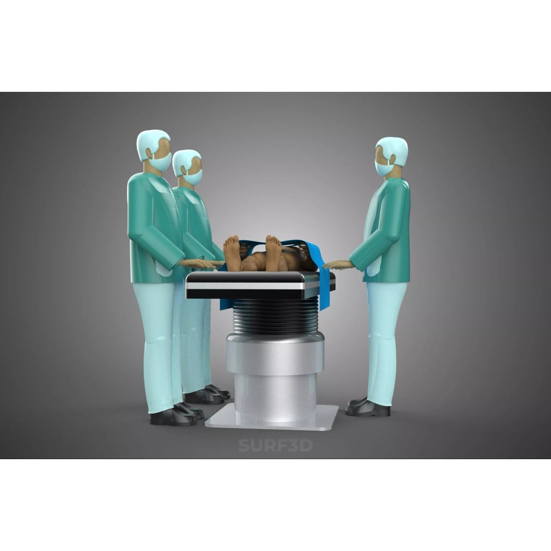 Medical Team 3D Model – High-Detail Surgeon and Patient Scene, FBX - View 24