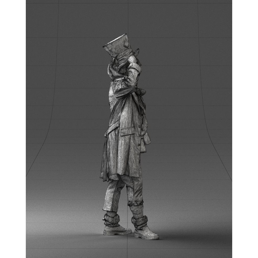 Mad Hatter 3D Model – High Poly Character with PBR Textures, FBX - View 10
