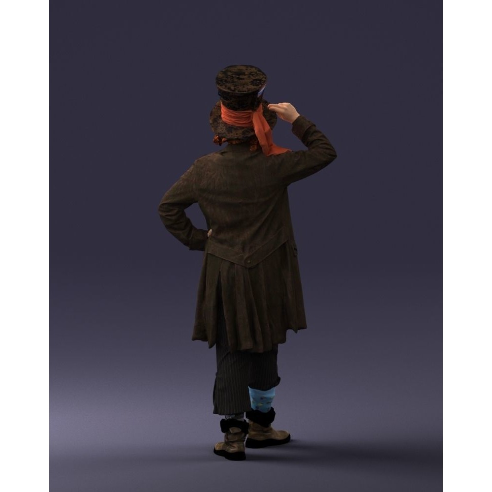 Mad Hatter 3D Model – High Poly Character with PBR Textures, FBX - View 11