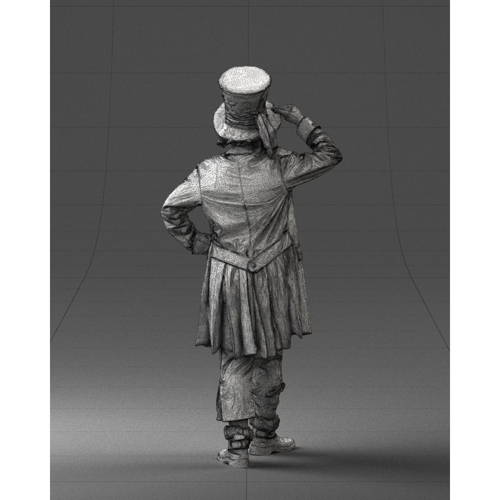 Mad Hatter 3D Model – High Poly Character with PBR Textures, FBX - View 13