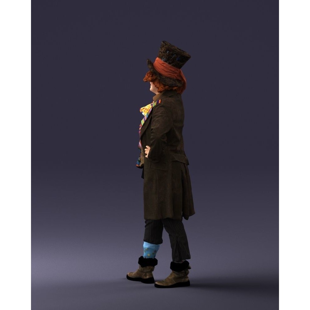 Mad Hatter 3D Model – High Poly Character with PBR Textures, FBX - View 14