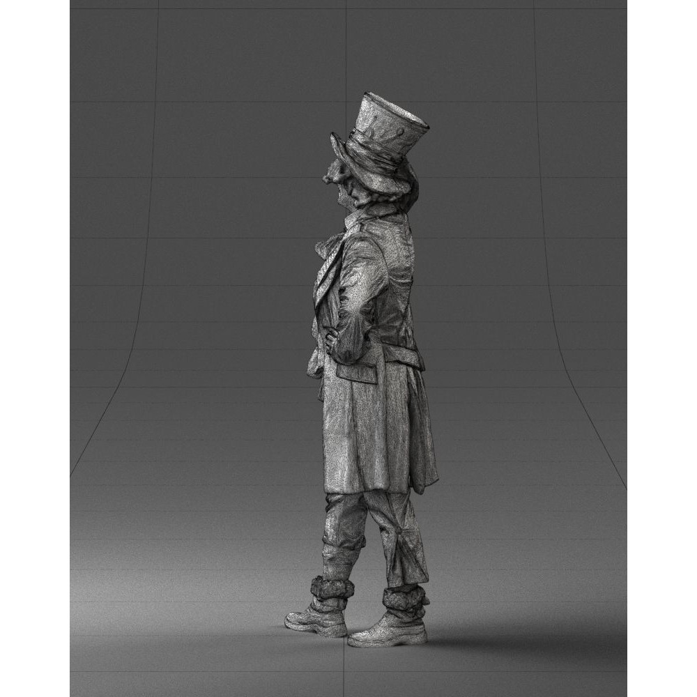 Mad Hatter 3D Model – High Poly Character with PBR Textures, FBX - View 16