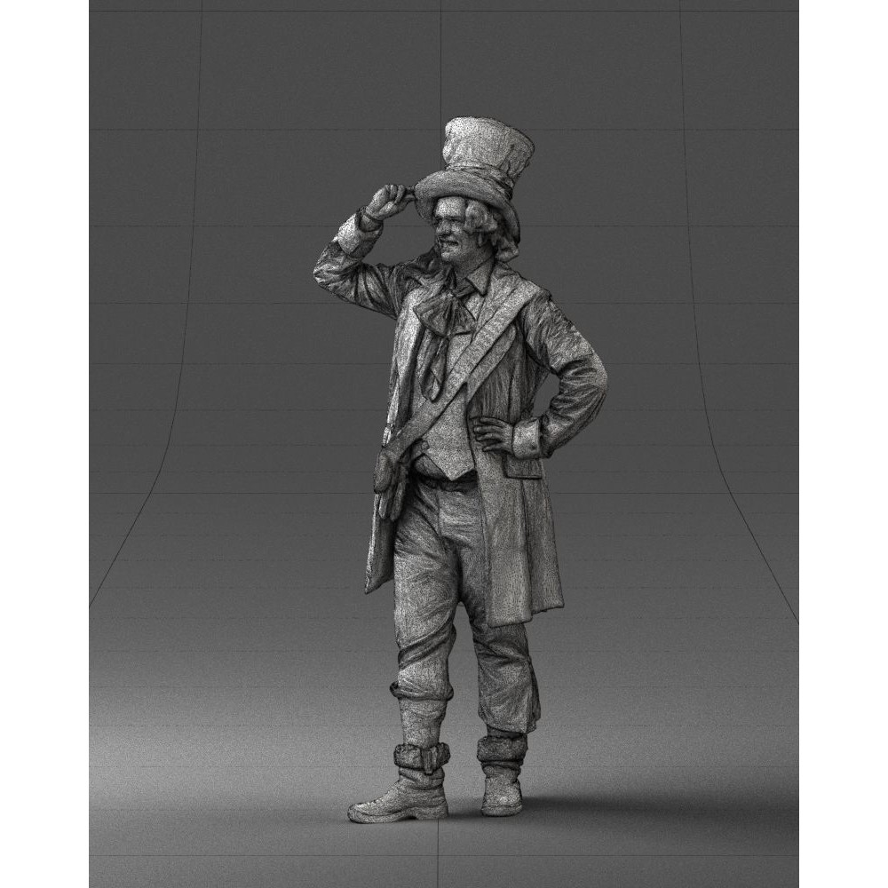 Mad Hatter 3D Model – High Poly Character with PBR Textures, FBX - View 19